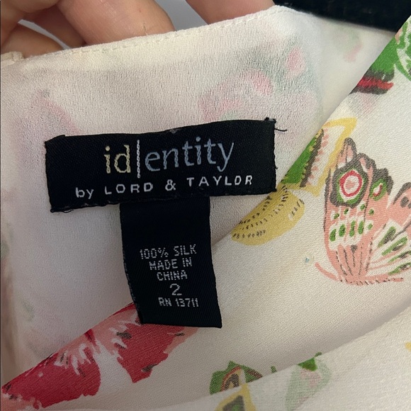 Idlentity by Lord & Taylor Multicolor Butterfly Camisole Y2K 100% Silk Rainbow - Picture 3 of 13